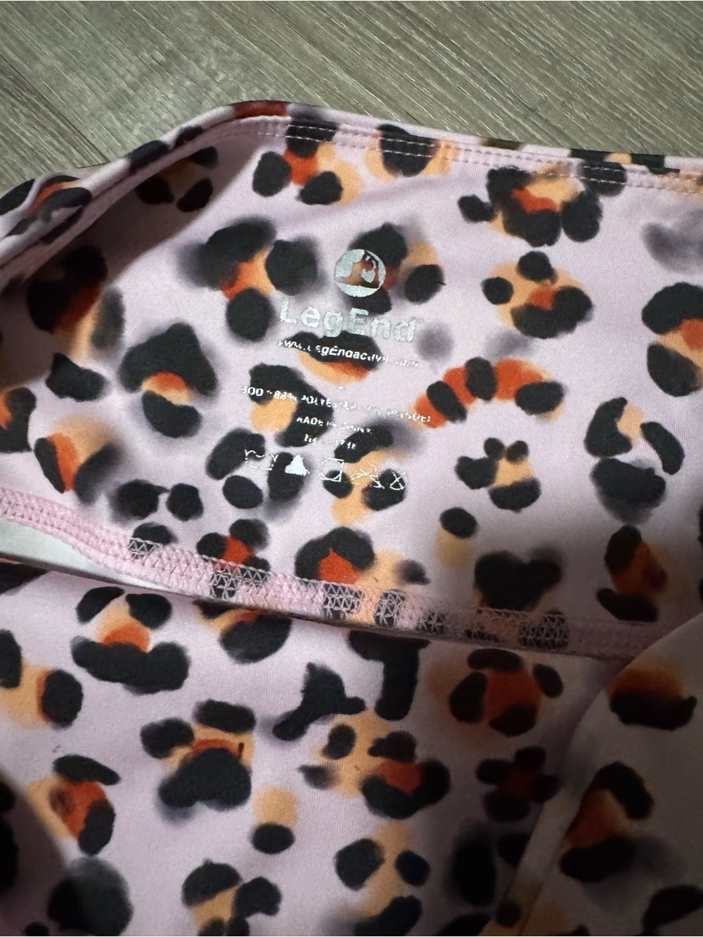 High-Rise Pink Leopard Print Leggings - Picture 3 of 7